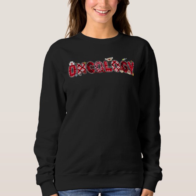 Sweatshirt Love Heart Stethoscope Oncology Nurse Life Valenti (Devant)