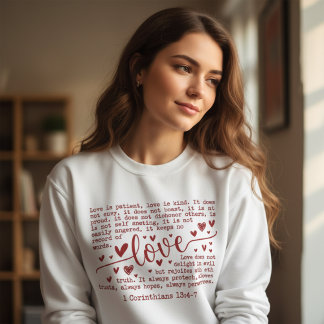 Sweatshirt Love Is Patient 1 Corinthians 13 Christian Faith 