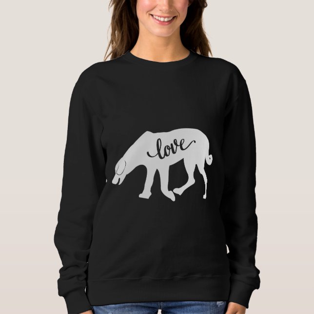 Sweatshirt Love Labrador Husky Chien (Devant)