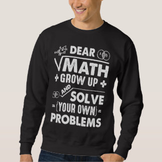 Sweatshirt Love Math Teacher Algebra Saying Mathematics Stud