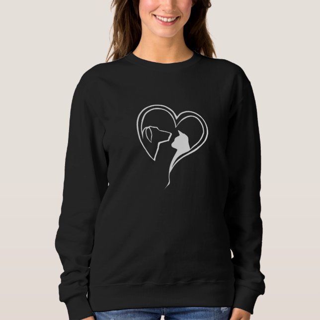 Sweatshirt love pets Premium (Devant)