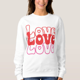 Sweatshirt Love Retro Valentine