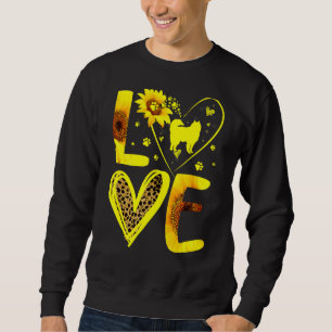 Sweatshirt Love Samoyed Sunflower Chien Paw Tournesol
