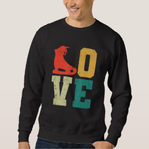 Sweatshirt Love Skate Team Fan Winter Figure Patinage Ice Ska