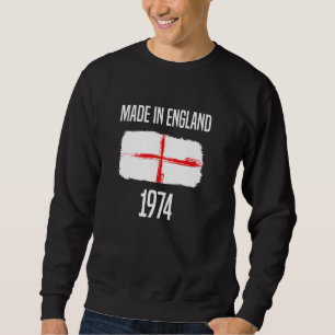 Sweatshirt Love St Georges Day Fabriqué En Angleterre 1974 Po