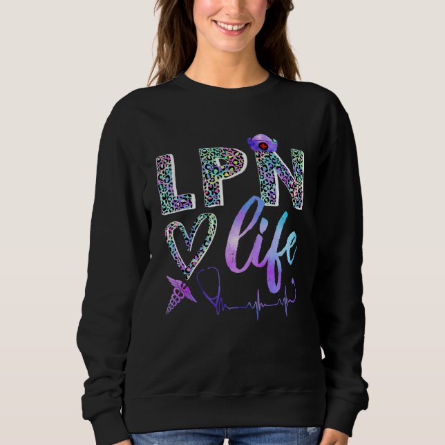 Sweatshirt Lpn Life with Heart Leopard Motif (Devant)