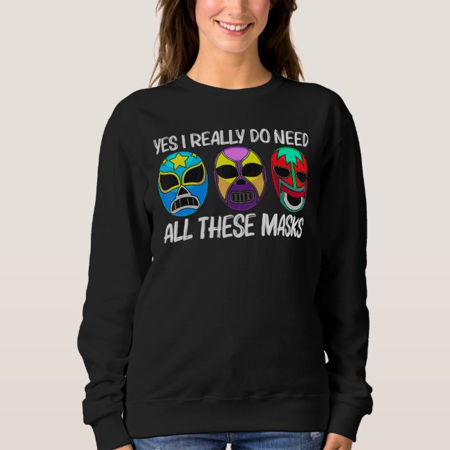 Sweatshirt Lucha Libre Art Pour Hommes Femmes Lutte Lutte M (Devant)