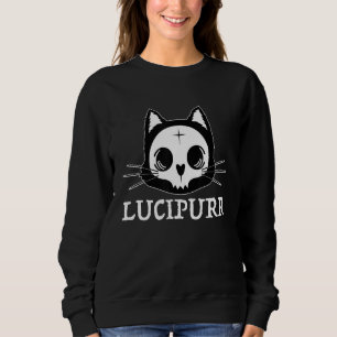 Sweatshirt Lucifer Occulte Satanique Chat Lucipurr Antichrist