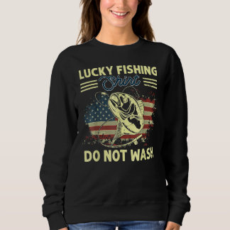 Sweatshirt Lucky Fishing Do Not Wash Usa Flag Tuna Fishing