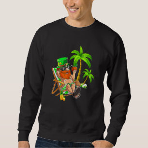 Sweatshirt Lucky Irish Leprechaun Hawaiian Surfing St Patrick