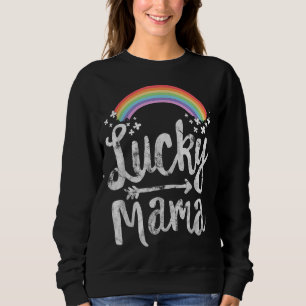 Sweatshirt Lucky Mama Famille Jour de la Saint Patrick Fête d