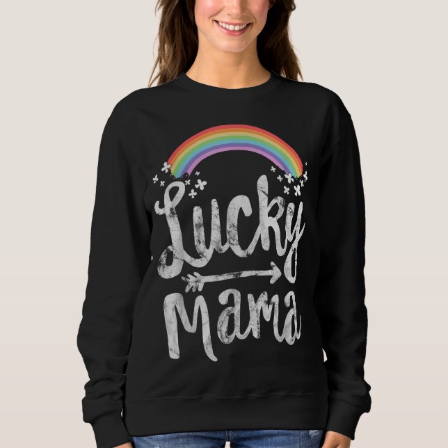 Sweatshirt Lucky Mama Famille Jour de la Saint Patrick Fête d (Devant)