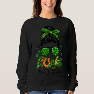 Sweatshirt Lucky PrK Professeur Patricks Jour Bun Cheveux Pla
