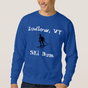 Sweatshirt Ludlow, VT, Icy Trail Ski Bum (Ski Est)