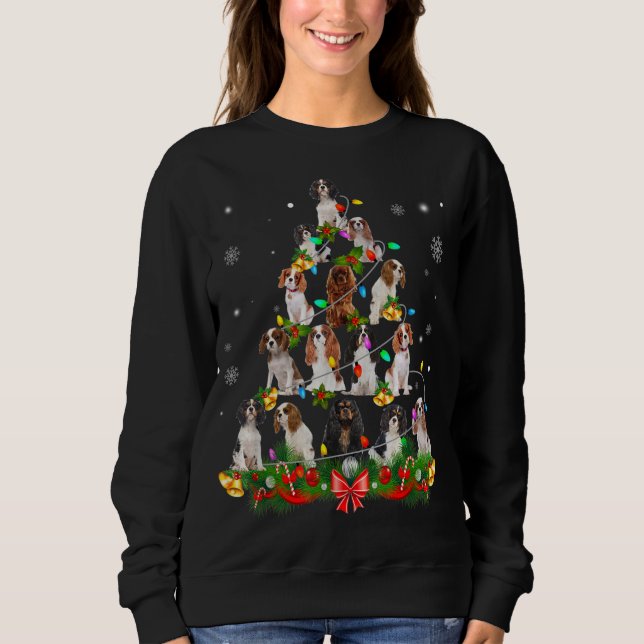 Sweatshirt Lumière de l'arbre de Noël du roi Charles d'Espagn (Devant)