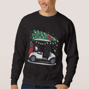 Sweatshirt Lumières de sapin de Noël de chariot de golf Xmas 