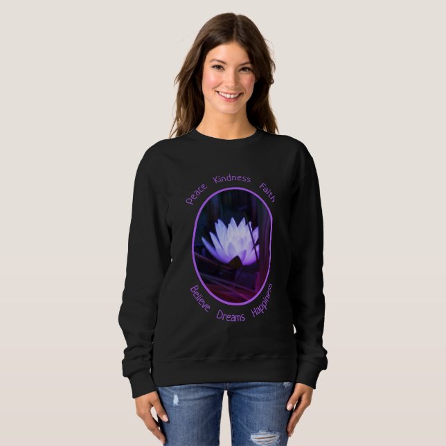 Sweatshirt Lumineuse Lotus Water Lily Flower Inspiration (Devant entier)