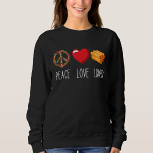 Sweatshirt Lumpia Love Peace Food Filipino Spring Roll Pinoy