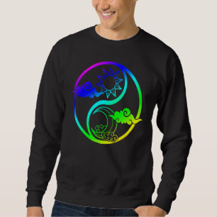 Sweatshirt Lune Et Soleil Om Arbre De Vie Bouddhiste Mandala