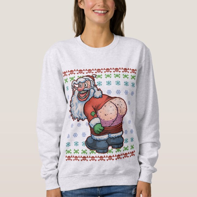 Sweatshirt Lune laide de Père Noël (Devant)
