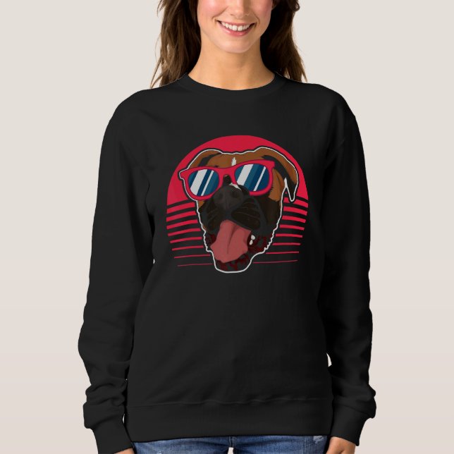 Sweatshirt Lunettes de soleil Animal Chien Propriétaire Chien (Devant)