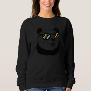 Sweatshirt Lunettes de soleil Cool Panda avec enfants mignons