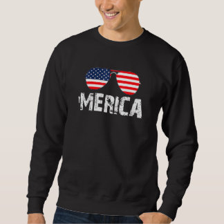 Sweatshirt Lunettes de soleil drapeau américain Merica garçon