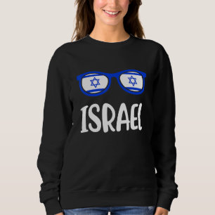 Sweatshirt Lunettes de soleil Drapeau Israël Israélien né jui
