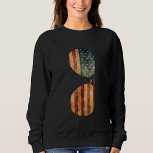 Sweatshirt Lunettes de soleil Patriotic Distressed American
