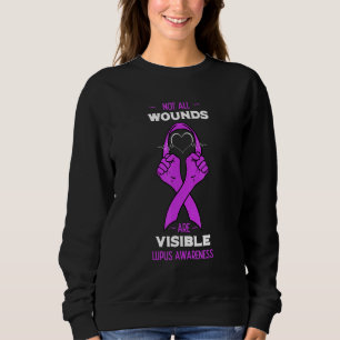 Sweatshirt Lupus Sensibilisation au ruban violet Sle Butterfl
