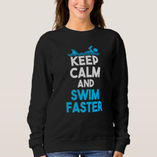 Sweatshirt Lustiges Taucher Gardez Le Calme Et Nager Plus Vit
