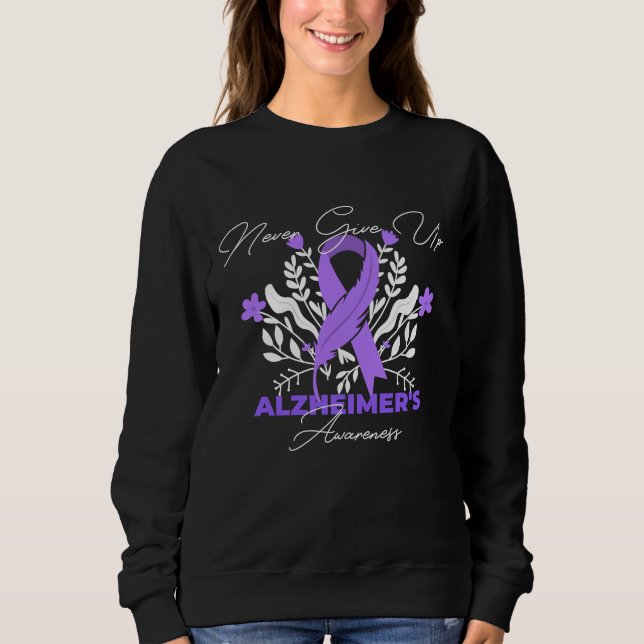 Sweatshirt Lutte contre le Ruban d'Alzheimer Sensibilisation  (Devant)