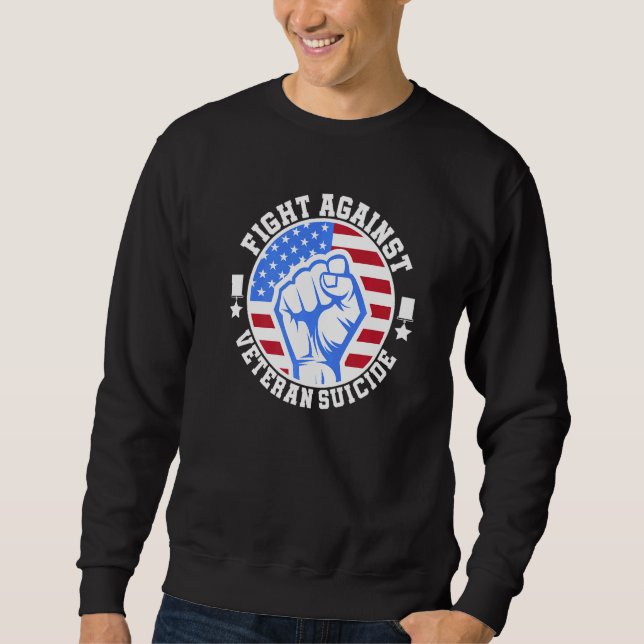 Sweatshirt Lutte contre le suicide des vétérans Journée de se (Devant)