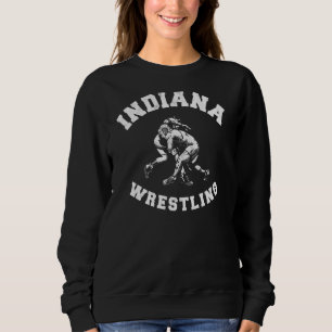 Sweatshirt Lutte Indiana 80s en détresse Retro Freestyle W