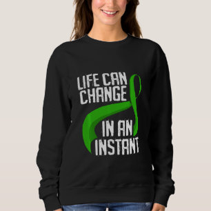 Sweatshirt Lutter Tbi Guerrier Vert Ruban Traumatique Surviva