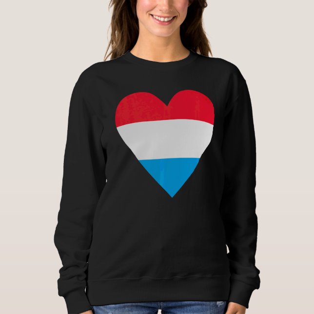 Sweatshirt Luxembourg Drapeau Luxembourg Voyage Luxembourg Lu (Devant)