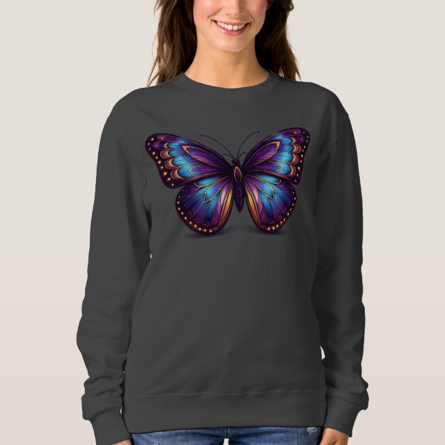 Sweatshirt Luxury Neon Butterfly Women’s (Devant)