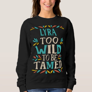 Sweatshirt LYRA Nom Cute Retro Girls Fleur sauvage LYRA Nom