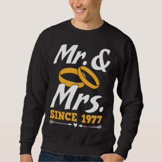 Sweatshirt M. et Mme depuis 1977 Gif Couple Monsieur et Madam