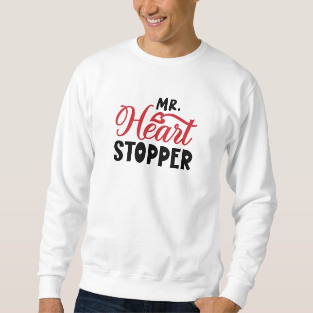 Sweatshirt M. Heart Stopper Valentines Hommes de la Journée (Devant)