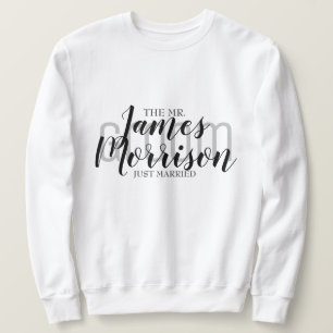 Sweatshirt M. Newlysée Mariage moderne élégant 