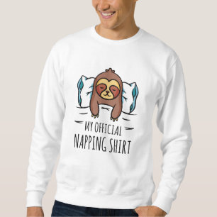 Sweatshirt Ma chemise de sieste officielle avec Sloth couché
