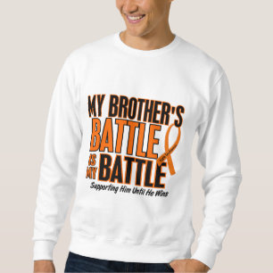 Sweatshirt Ma de bataille leucémie de frère trop