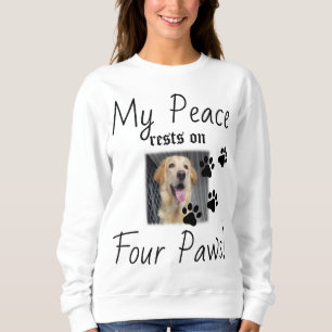 Sweatshirt Ma paix repose sur quatre pattes - Citation de l'a