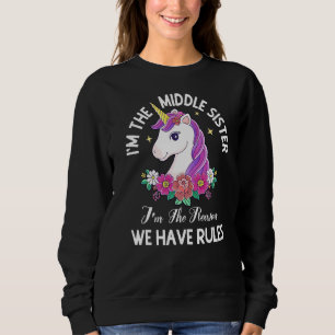 Sweatshirt Ma Soeur Du Milieu Je Suis Raison Pour Laquelle No