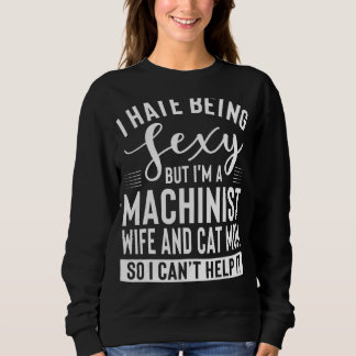 Sweatshirt Machiniste Femme Et Chat Maman Vêtements Fantastiq