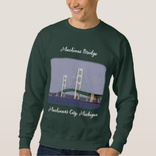 Sweatshirt Mackinac Bridge Chemise Mackinaw v2 lettrage blanc