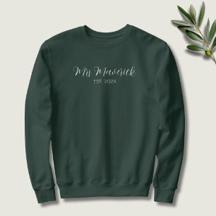 Sweatshirt Madame Nom Femme Personnalisée Femme Wifey devenir