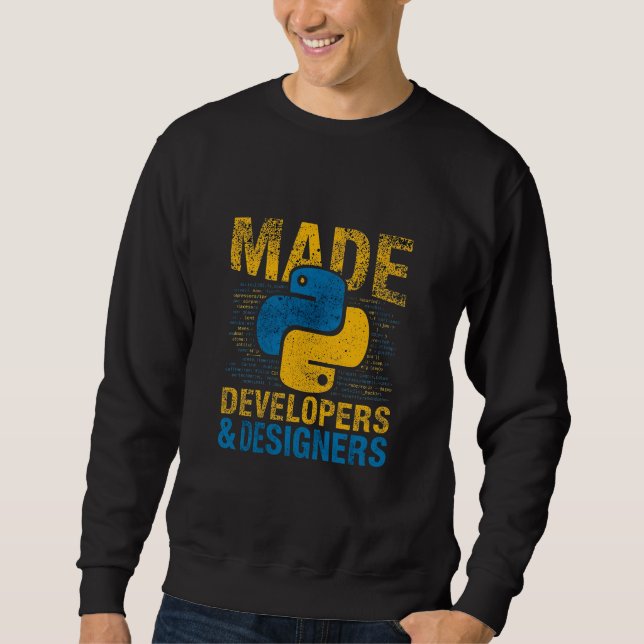 Sweatshirt Made For Developers and Designers Python Programme (Devant)