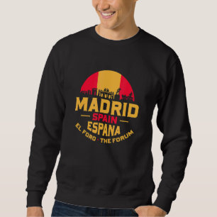 Sweatshirt Madrid Espagne Espana Historique Skyline Espagnol